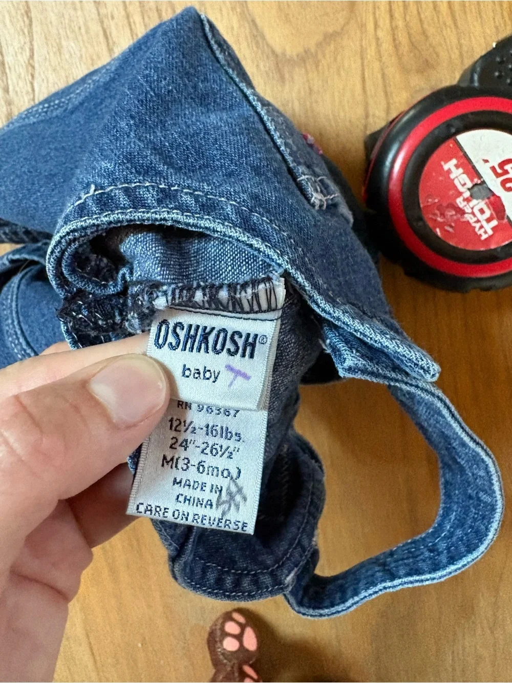 90s OshKosh B'gosh Denim my Dress - Blue with Embroidered Flowers